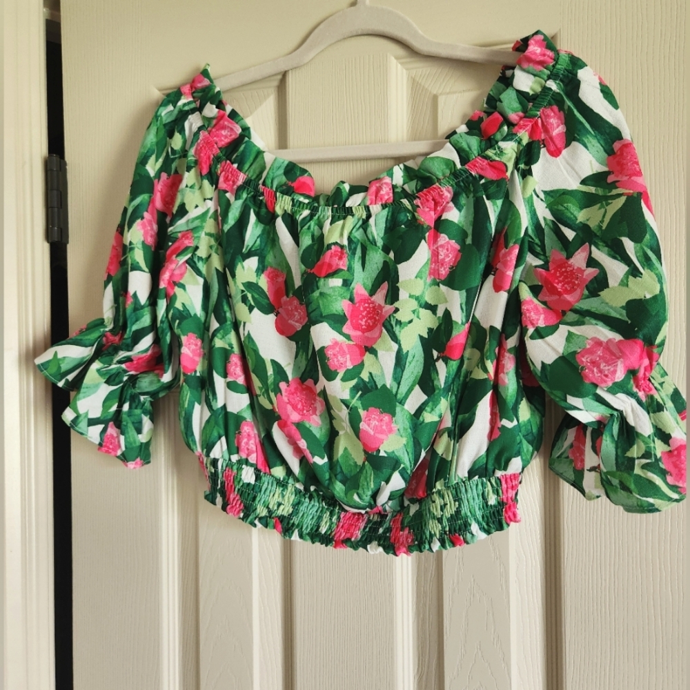 FLORAL TOP | size Large